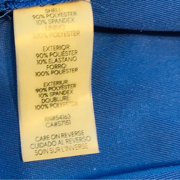 Calvin Klein Women’s Blue Velvet Short Sleeves Midi Party Dress. Size 4. SKU 262 - Picture 9 of 11